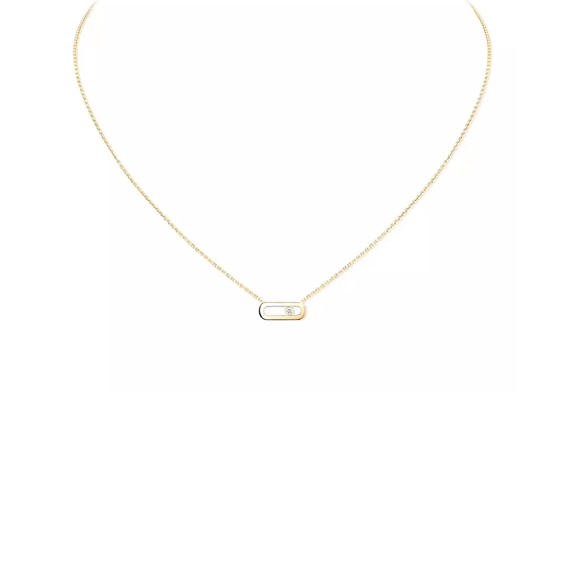 MESSIKA MOVE UNO NECKLACE YELLOW GOLD DIAMOND NECKLACE 14613-YG